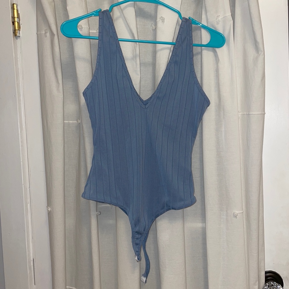 Boohoo Light Blue Thong Bodysuit